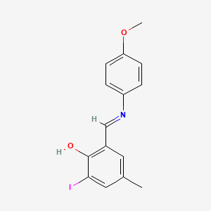 2-Iodo-6-[(E)-[(4-methoxyphenyl)imino]methyl]-4-methylphenol