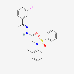 N-(2,4-Dimethylphenyl)-N-({N'-[(1E)-1-(3-iodophenyl)ethylidene]hydrazinecarbonyl}methyl)benzenesulfonamide