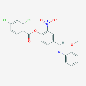 4-[(E)-[(2-Methoxyphenyl)imino]methyl]-2-nitrophenyl 2,4-dichlorobenzoate