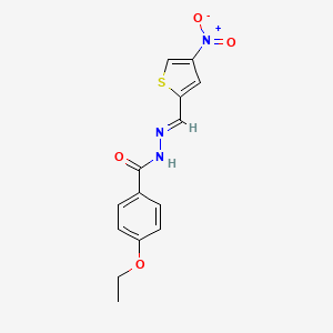 molecular formula C14H13N3O4S B11557019 4-ethoxy-N'-[(E)-(4-nitrothiophen-2-yl)methylidene]benzohydrazide 