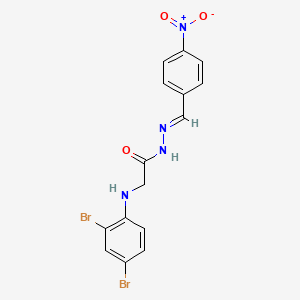 2-[(2,4-Dibromophenyl)amino]-N'-[(E)-(4-nitrophenyl)methylidene]acetohydrazide