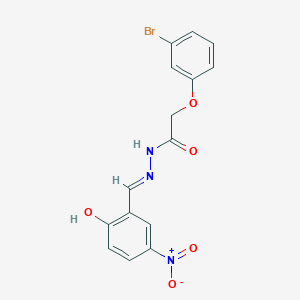 2-(3-bromophenoxy)-N'-[(E)-(2-hydroxy-5-nitrophenyl)methylidene]acetohydrazide