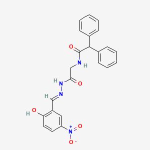 N-({N'-[(E)-(2-Hydroxy-5-nitrophenyl)methylidene]hydrazinecarbonyl}methyl)-2,2-diphenylacetamide