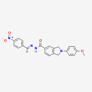 2-(4-methoxyphenyl)-N'-[(E)-(4-nitrophenyl)methylidene]-2,3-dihydro-1H-isoindole-5-carbohydrazide