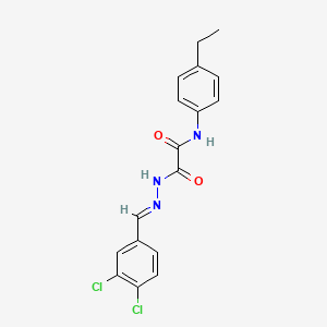 2-[(2E)-2-(3,4-dichlorobenzylidene)hydrazinyl]-N-(4-ethylphenyl)-2-oxoacetamide