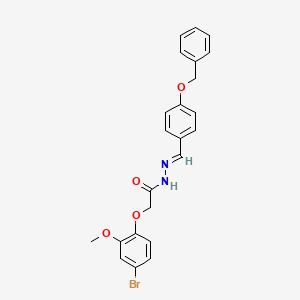 N'-{(E)-[4-(benzyloxy)phenyl]methylidene}-2-(4-bromo-2-methoxyphenoxy)acetohydrazide