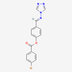 [4-[(E)-1,2,4-triazol-4-yliminomethyl]phenyl] 4-bromobenzoate