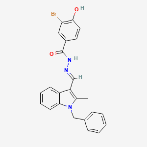 N'-[(E)-(1-benzyl-2-methyl-1H-indol-3-yl)methylidene]-3-bromo-4-hydroxybenzohydrazide