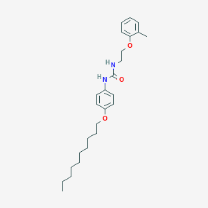 molecular formula C26H38N2O3 B11557166 1-[4-(Decyloxy)phenyl]-3-[2-(2-methylphenoxy)ethyl]urea 