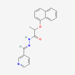 2-(naphthalen-1-yloxy)-N'-[(E)-pyridin-3-ylmethylidene]propanehydrazide