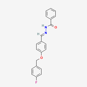 N'-[(E)-{4-[(4-fluorobenzyl)oxy]phenyl}methylidene]benzohydrazide