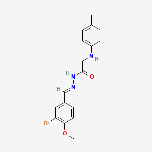 molecular formula C17H18BrN3O2 B11557198 N'-[(E)-(3-bromo-4-methoxyphenyl)methylidene]-2-[(4-methylphenyl)amino]acetohydrazide (non-preferred name) 