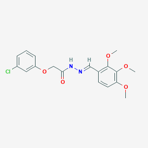 molecular formula C18H19ClN2O5 B11557224 2-(3-chlorophenoxy)-N'-[(E)-(2,3,4-trimethoxyphenyl)methylidene]acetohydrazide 