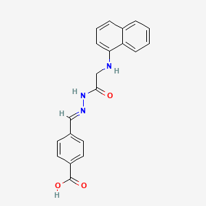 4-((E)-{[(1-naphthylamino)acetyl]hydrazono}methyl)benzoic acid