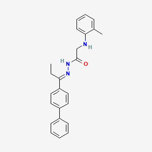 N'-[(1E)-1-(biphenyl-4-yl)propylidene]-2-[(2-methylphenyl)amino]acetohydrazide (non-preferred name)