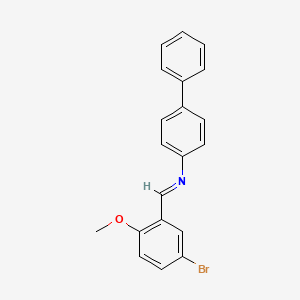 N-[(E)-(5-bromo-2-methoxyphenyl)methylidene]biphenyl-4-amine