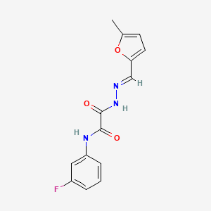 N-(3-Fluorophenyl)-1-{N'-[(E)-(5-methylfuran-2-YL)methylidene]hydrazinecarbonyl}formamide