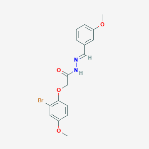 2-(2-bromo-4-methoxyphenoxy)-N'-[(E)-(3-methoxyphenyl)methylidene]acetohydrazide