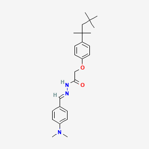 molecular formula C25H35N3O2 B11557362 N'-[(E)-[4-(Dimethylamino)phenyl]methylidene]-2-[4-(2,4,4-trimethylpentan-2-YL)phenoxy]acetohydrazide 