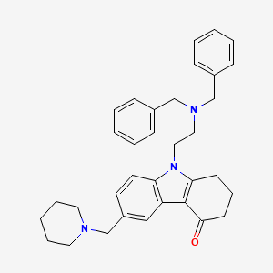 9-[2-(dibenzylamino)ethyl]-6-(piperidin-1-ylmethyl)-1,2,3,9-tetrahydro-4H-carbazol-4-one