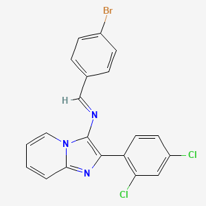 N-[(E)-(4-bromophenyl)methylidene]-2-(2,4-dichlorophenyl)imidazo[1,2-a]pyridin-3-amine