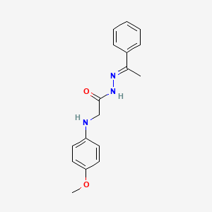 2-(4-methoxyanilino)-N'-[(E)-1-phenylethylidene]acetohydrazide