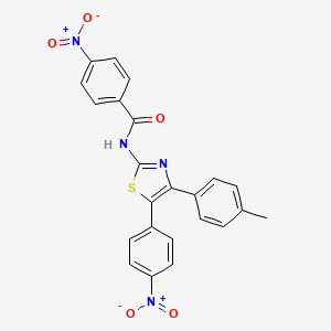 N-[4-(4-methylphenyl)-5-(4-nitrophenyl)-1,3-thiazol-2-yl]-4-nitrobenzamide