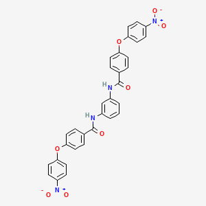 molecular formula C32H22N4O8 B11557453 N,N'-benzene-1,3-diylbis[4-(4-nitrophenoxy)benzamide] 