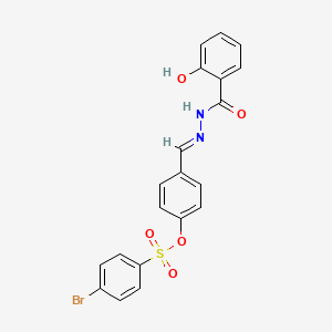 4-[(E)-{2-[(2-hydroxyphenyl)carbonyl]hydrazinylidene}methyl]phenyl 4-bromobenzenesulfonate