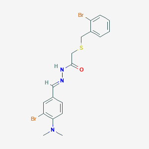 2-[(2-bromobenzyl)sulfanyl]-N'-{(E)-[3-bromo-4-(dimethylamino)phenyl]methylidene}acetohydrazide