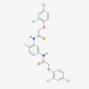 molecular formula C23H18Cl4N2O4 B11557533 N,N'-(4-Methyl-1,3-phenylene)bis[2-(2,4-dichlorophenoxy)acetamide] 