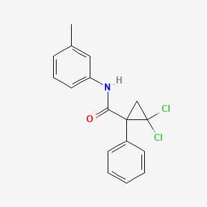 molecular formula C17H15Cl2NO B11557534 2,2-dichloro-N-(3-methylphenyl)-1-phenylcyclopropanecarboxamide 