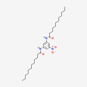 molecular formula C30H51N3O4 B11557556 N-(3-Dodecanamido-5-nitrophenyl)dodecanamide 