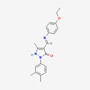 2-(3,4-dimethylphenyl)-4-{[(4-ethoxyphenyl)amino]methylidene}-5-methyl-2,4-dihydro-3H-pyrazol-3-one