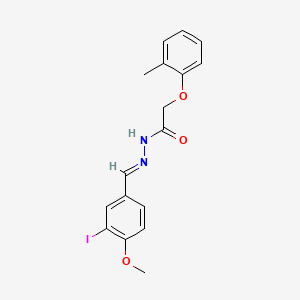 molecular formula C17H17IN2O3 B11557571 N'-[(E)-(3-iodo-4-methoxyphenyl)methylidene]-2-(2-methylphenoxy)acetohydrazide 