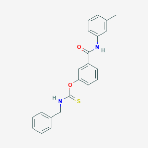 molecular formula C22H20N2O2S B11557593 O-{3-[(3-methylphenyl)carbamoyl]phenyl} benzylcarbamothioate 