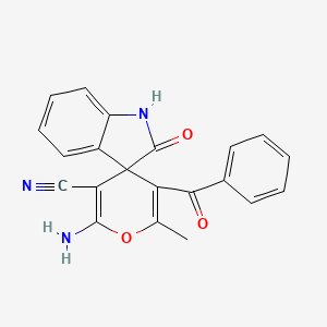 2'-Amino-6'-methyl-2-oxo-5'-(phenylcarbonyl)-1,2-dihydrospiro[indole-3,4'-pyran]-3'-carbonitrile