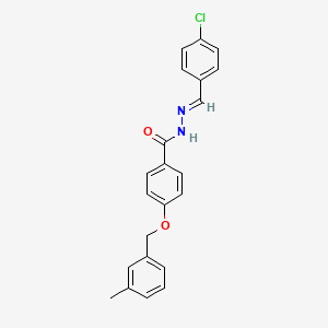 molecular formula C22H19ClN2O2 B11557628 N'-[(E)-(4-chlorophenyl)methylidene]-4-[(3-methylbenzyl)oxy]benzohydrazide 