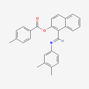 [1-[(3,4-dimethylphenyl)iminomethyl]naphthalen-2-yl] 4-methylbenzoate