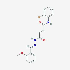 molecular formula C18H18BrN3O3 B11557690 N-(2-bromophenyl)-4-[(2E)-2-(2-methoxybenzylidene)hydrazinyl]-4-oxobutanamide 