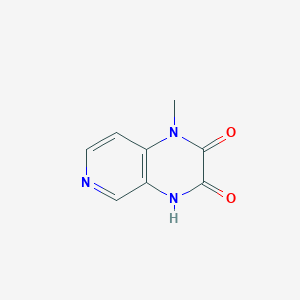 molecular formula C8H7N3O2 B115577 1-methyl-4H-pyrido[3,4-b]pyrazine-2,3-dione CAS No. 146950-62-1