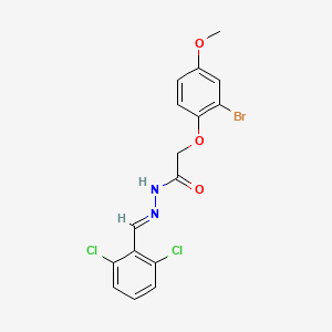 2-(2-bromo-4-methoxyphenoxy)-N'-[(E)-(2,6-dichlorophenyl)methylidene]acetohydrazide