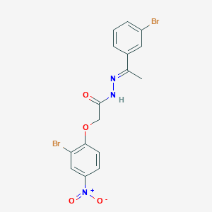 2-(2-bromo-4-nitrophenoxy)-N'-[(1E)-1-(3-bromophenyl)ethylidene]acetohydrazide