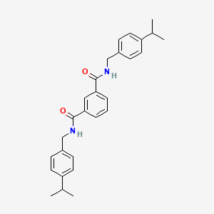 molecular formula C28H32N2O2 B11557830 N,N'-bis[4-(propan-2-yl)benzyl]benzene-1,3-dicarboxamide 