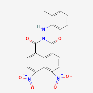 molecular formula C19H12N4O6 B11557831 6,7-dinitro-2-(2-toluidino)-1H-benzo[de]isoquinoline-1,3(2H)-dione 