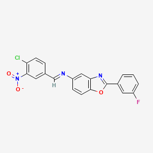 N-[(E)-(4-chloro-3-nitrophenyl)methylidene]-2-(3-fluorophenyl)-1,3-benzoxazol-5-amine