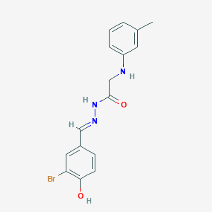 molecular formula C16H16BrN3O2 B11557897 N'-[(E)-(3-Bromo-4-hydroxyphenyl)methylidene]-2-[(3-methylphenyl)amino]acetohydrazide 