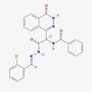 N-{2-[(2E)-2-(2-bromobenzylidene)hydrazinyl]-2-oxo-1-(4-oxo-3,4-dihydrophthalazin-1-yl)ethyl}benzamide