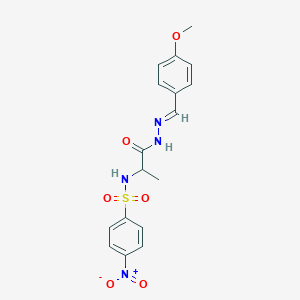 N-(1-{N'-[(E)-(4-Methoxyphenyl)methylidene]hydrazinecarbonyl}ethyl)-4-nitrobenzene-1-sulfonamide