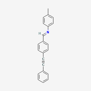 4-methyl-N-{(E)-[4-(phenylethynyl)phenyl]methylidene}aniline